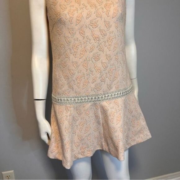 Vintage Hand Stitched Drop Waist Sleeveless Dress Size S - Picture 8 of 11